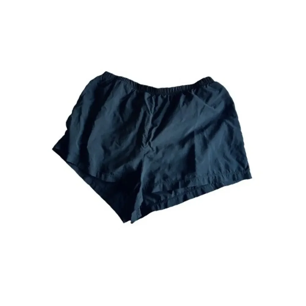 Land’s End Swim Shorts Black Built In Underwear Size 16 Elastic Waist Nylon